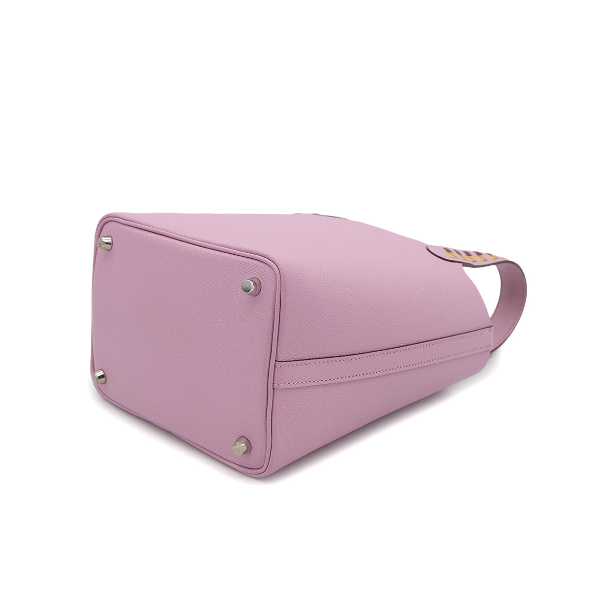 HERMES PICOTIN LOCK PM TRESSAGE DE CUIR MAUVE SYLVESTRE JAUNE DE NAPLES ROUGE H EPSOM HAND BAG C 90303727