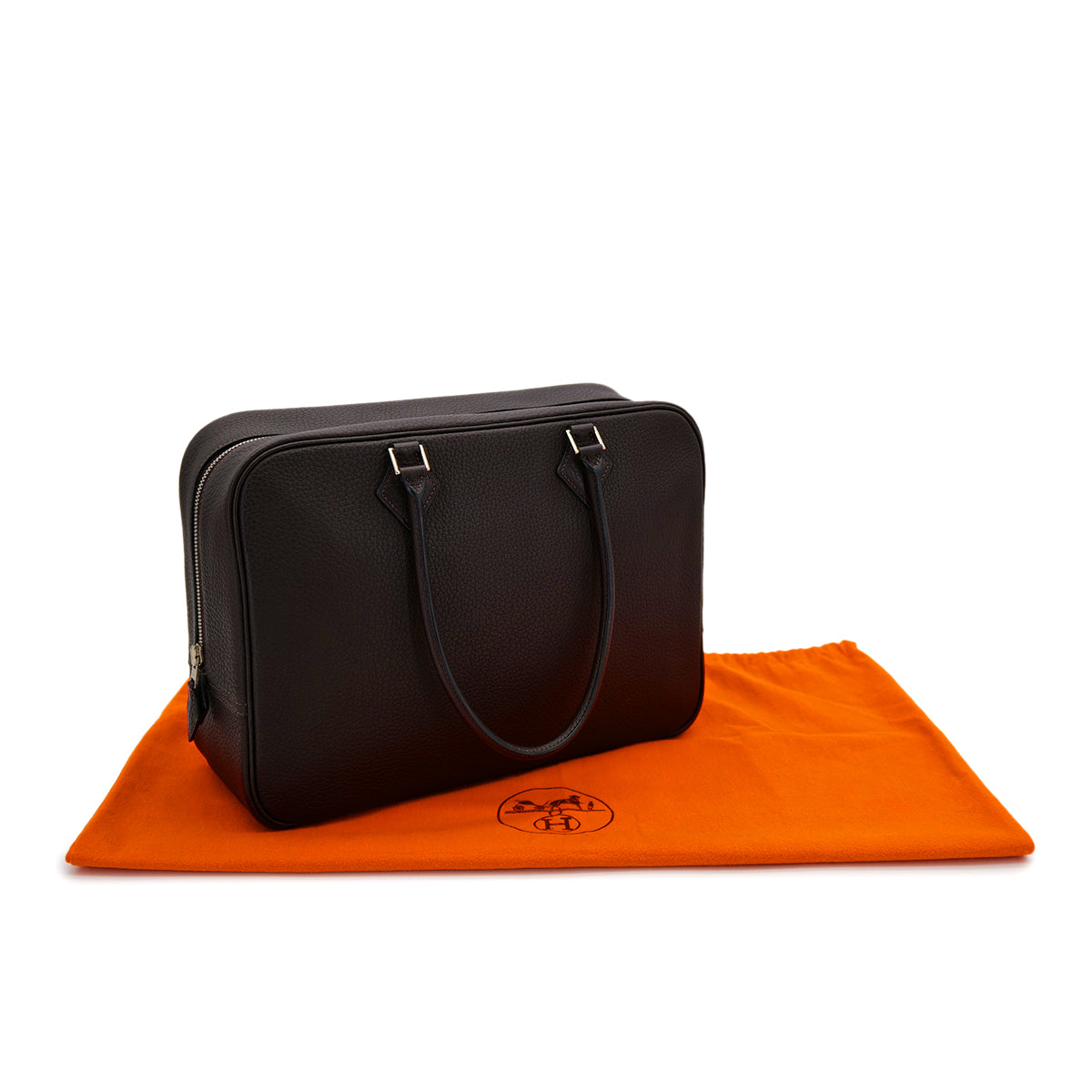 HERMES PLUME 32 EBENE FJORD HAND BAG □J PHW 90303900