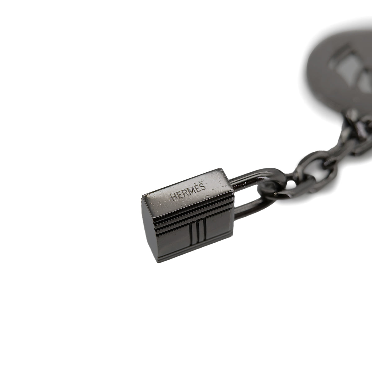 HERMES BAG CHARM AMULET 4 SILVER RUTHENIUM ACCESSORY 90304188