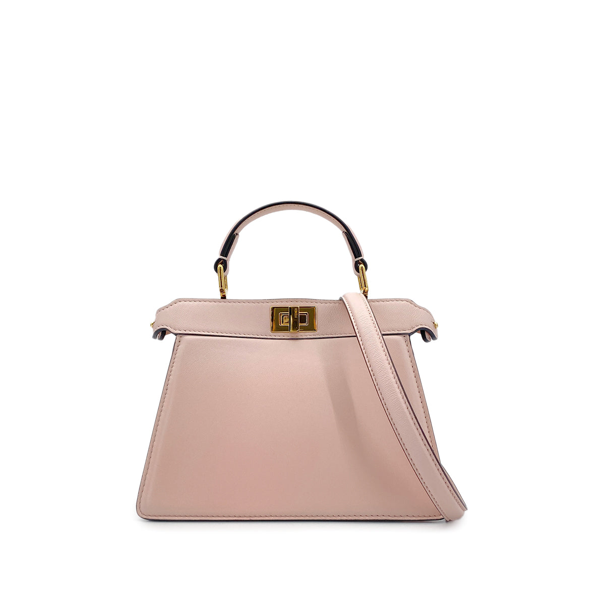 FENDI PEEKABOO ISEEU PETIT HAND SHOULDER BAG PINK LEATHER 8BN335 90304717