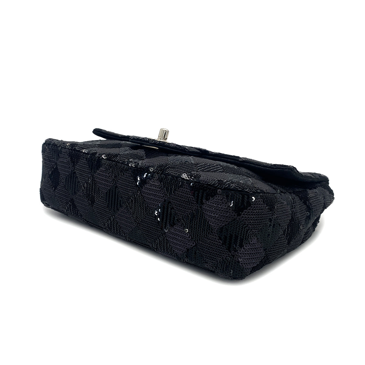 CHANEL CHAIN SHUOLDER BAG BLACK SEQUINS 90304725