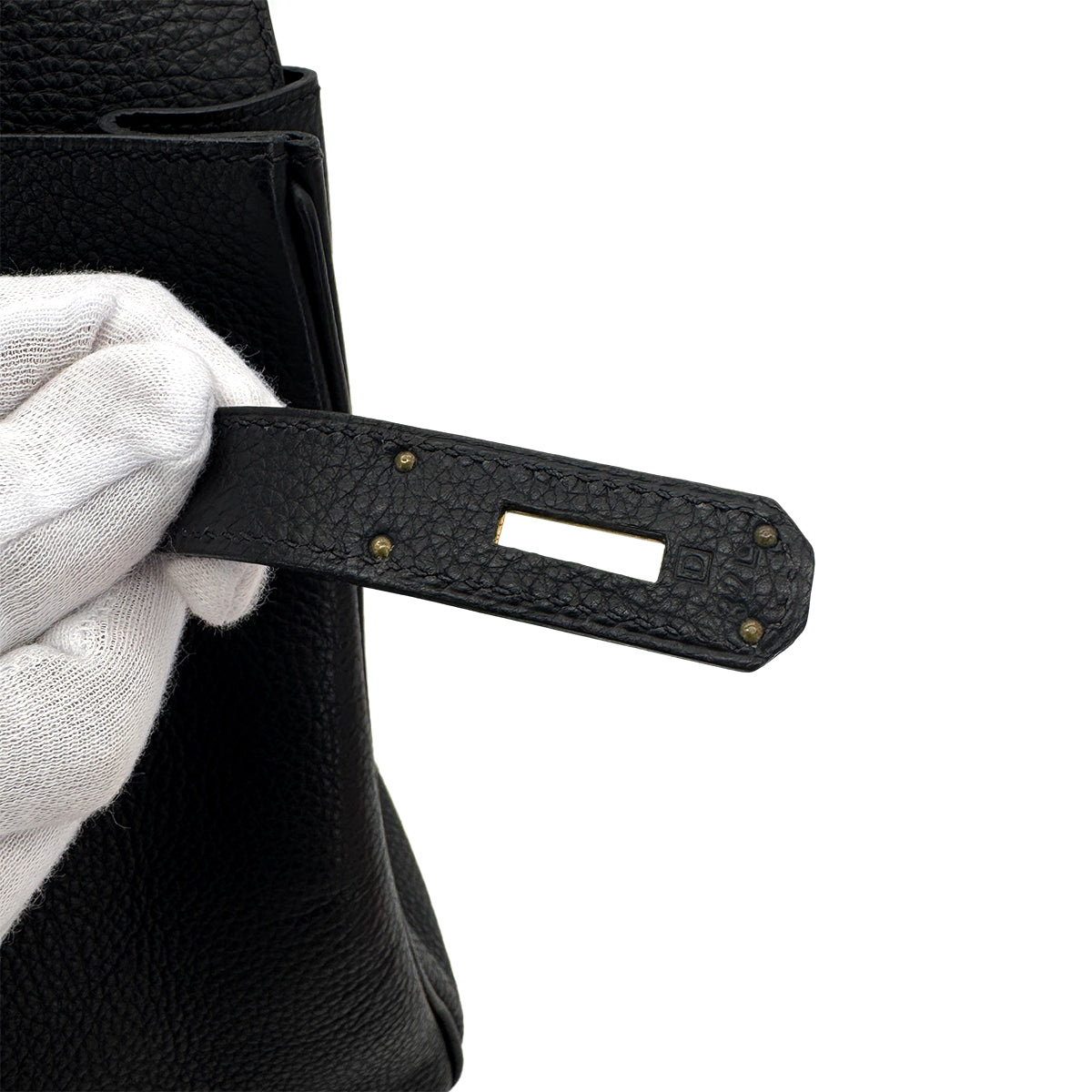 HERMES BIRKIN 35 BLACK TOGO HAND BAG □D GHW 90304730