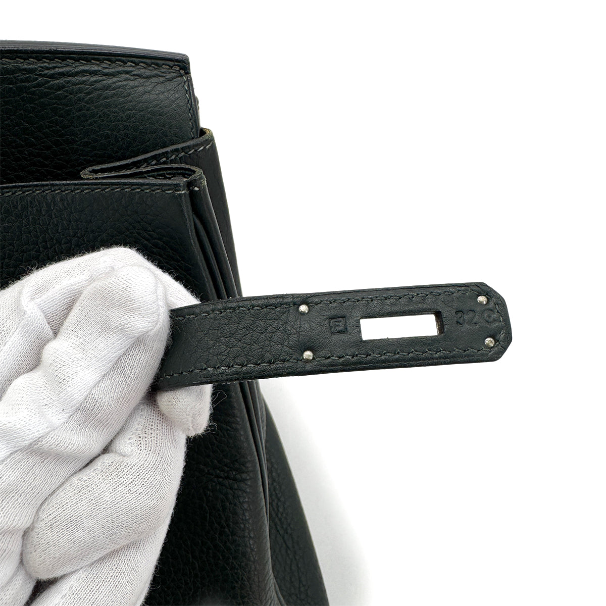 HERMES BIRKIN 35 VERT TOGO HAND BAG □F PHW 90304734