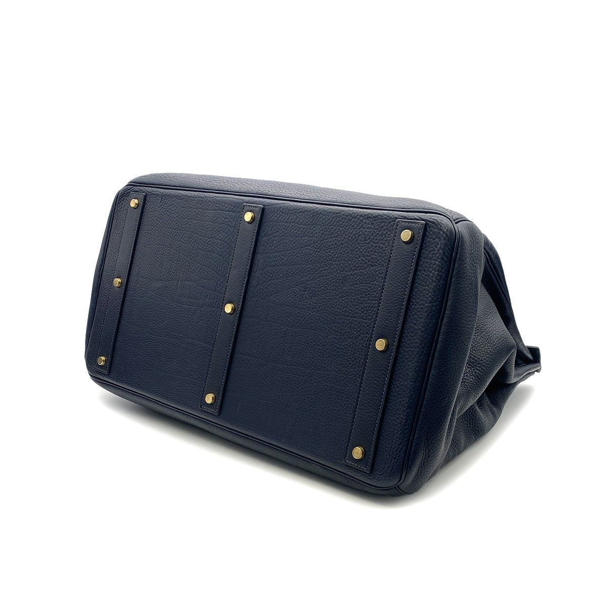 HERMES HAUT A COURROIES 50 BLUE INDIGO TOGO HAND BAG □E GHW 90304764