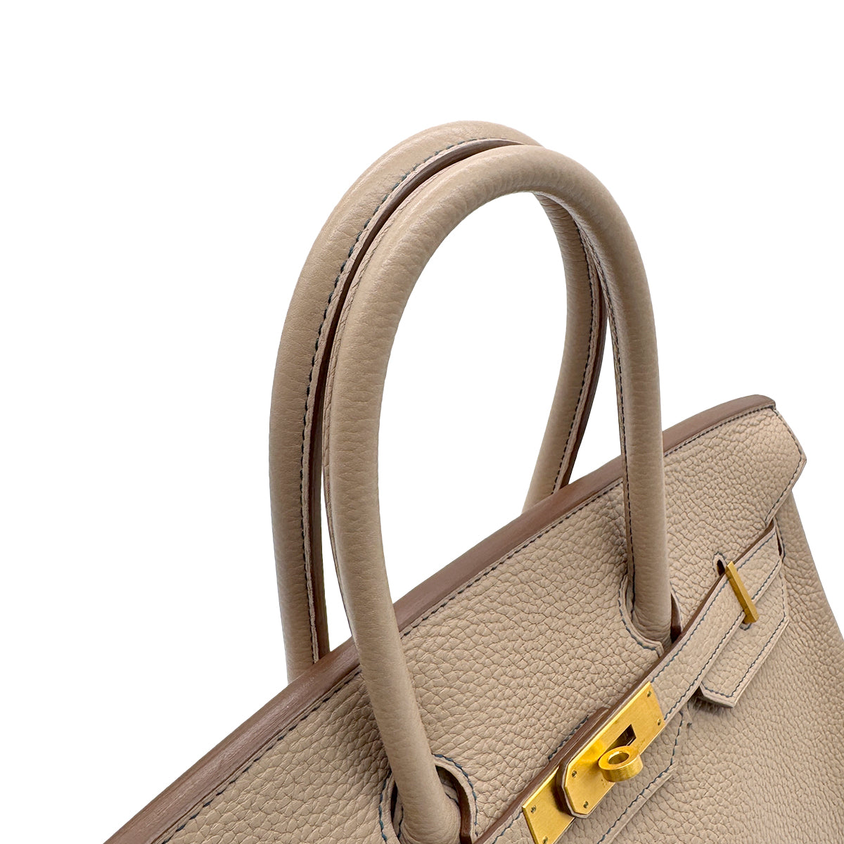 HERMES BIRKIN 35 VERSO ARGILE COBALT TAURILLON CLEMENCE HAND BAG □R GHW SPO 90305231