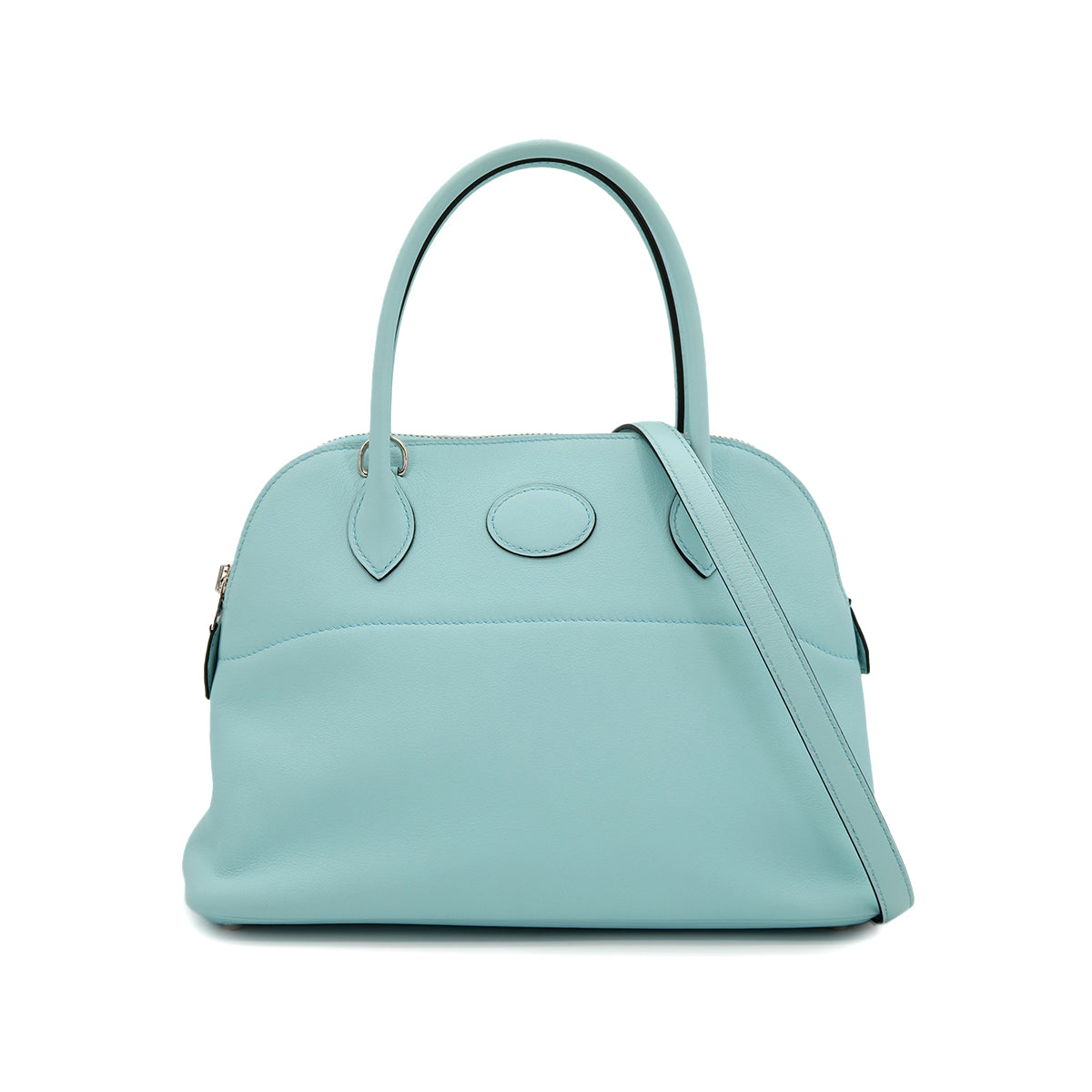 HERMES BOLIDE 27 BLEU ZEPHYR SWIFT HAND SHOULDER BAG A PHW 90305469 - PURPOSE