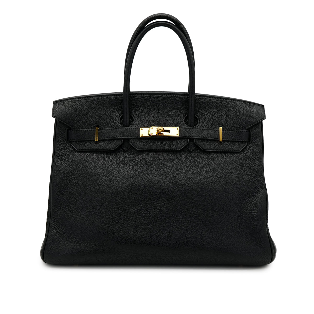 HERMES BIRKIN 35 BLACK TAURILLON CLEMENCE HAND BAG □K GHW 90305897