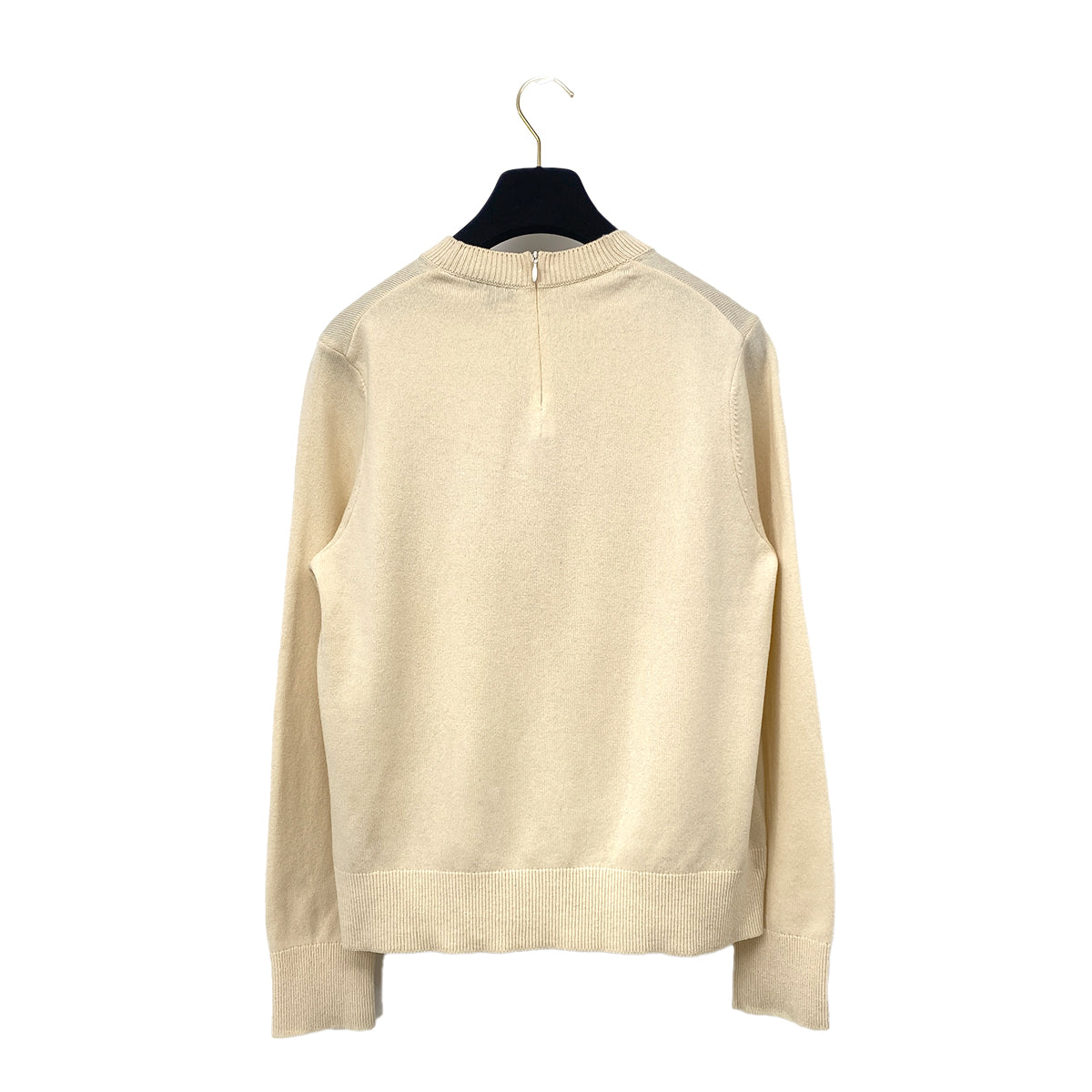 CHANEL LA PAUSA COCOMARK KNIT TOPS BEIGE CASHMERE 42 P60 RTW 90305915 - PURPOSE