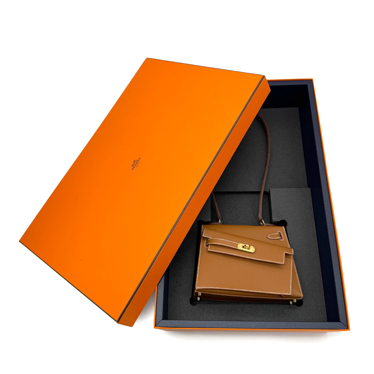 HERMES KELLY 20 SELLIER EN DESORDRE GOLD EPSOM SHOULDER BAG B GHW 90305997