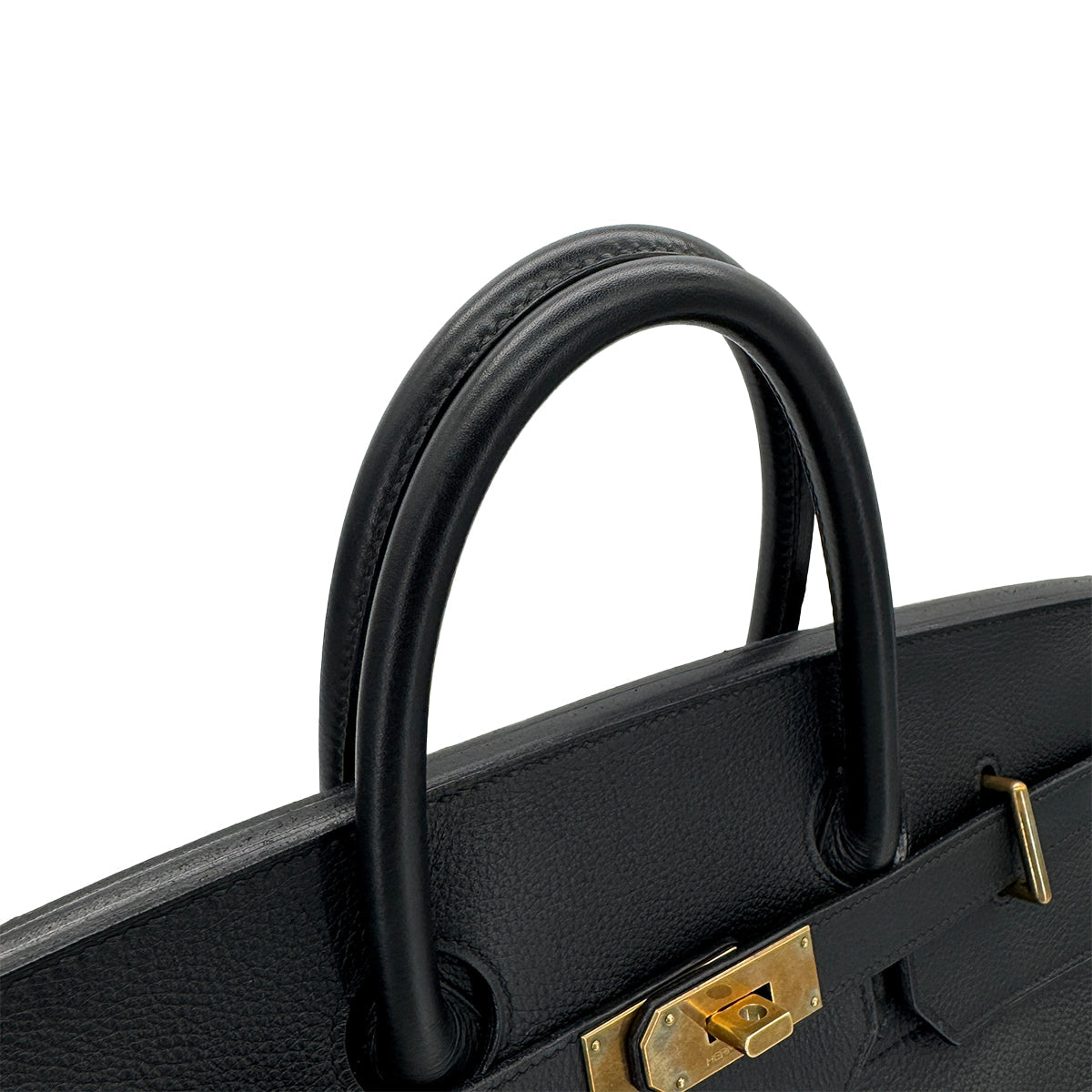 HERMES HAUT A COURROIES 40 BLACK TOGO HAND BAG □F GHW 90306275