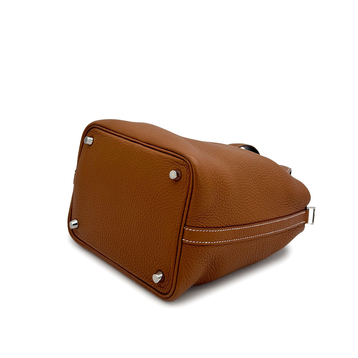 HERMES PICOTIN LOCK PM ECLAT GOLD EBENE TAURILLON CLEMENCE HAND BAG Z PHW 90306852