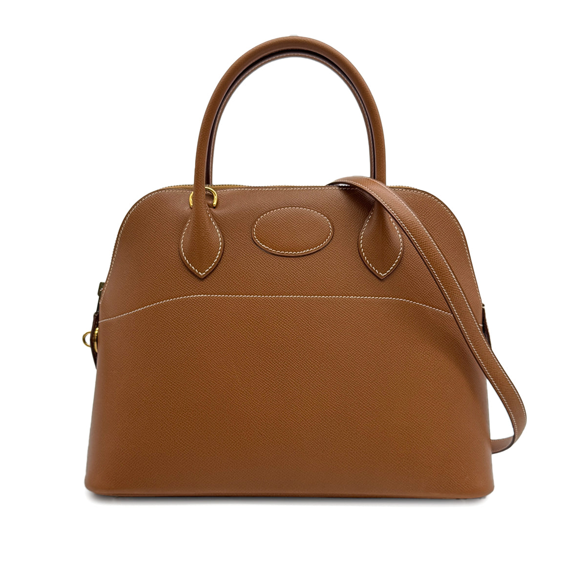 HERMES BOLIDE 31 GOLD COUCHEVEL HAND SHOULDER BAG 〇Z GHW 90307016