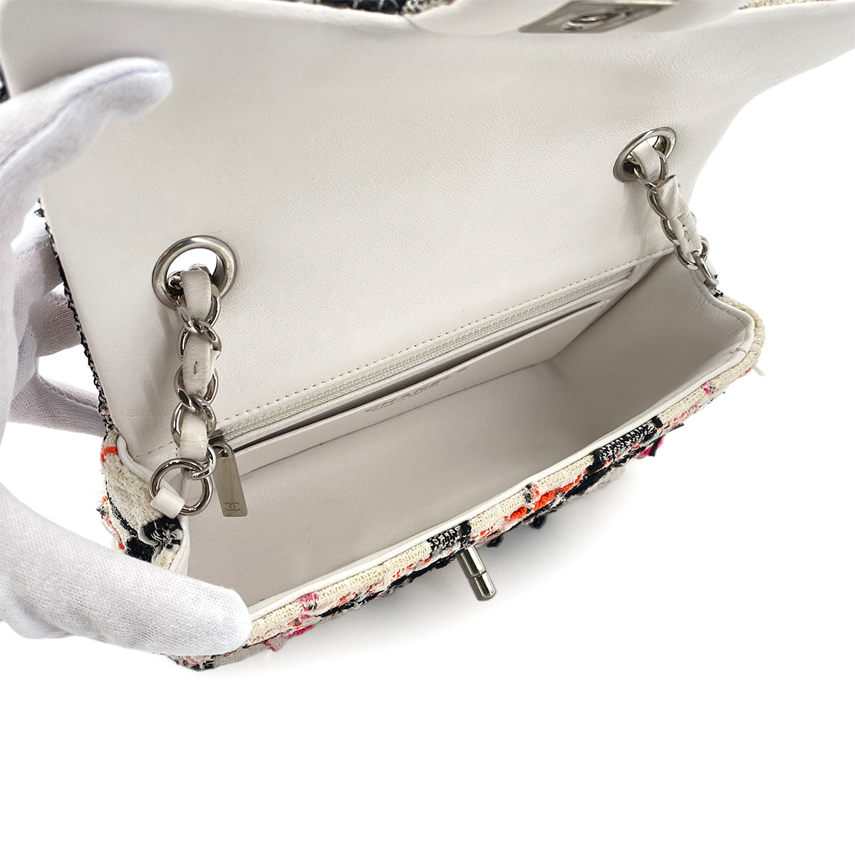 CHANEL MINI MATELASSE 20 CHAIN SHOULDER BAG MULTICOLOR TWEED 90307017