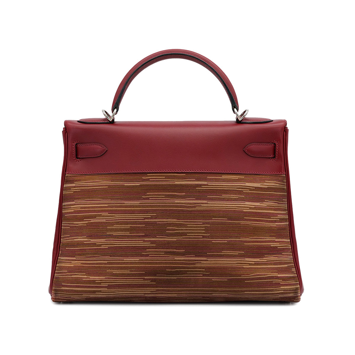 HERMES KELLY 32 RETOURNE ROUGE H BOXCALF VIBRATO HAND SHOULDER BAG □E PHW 90307019