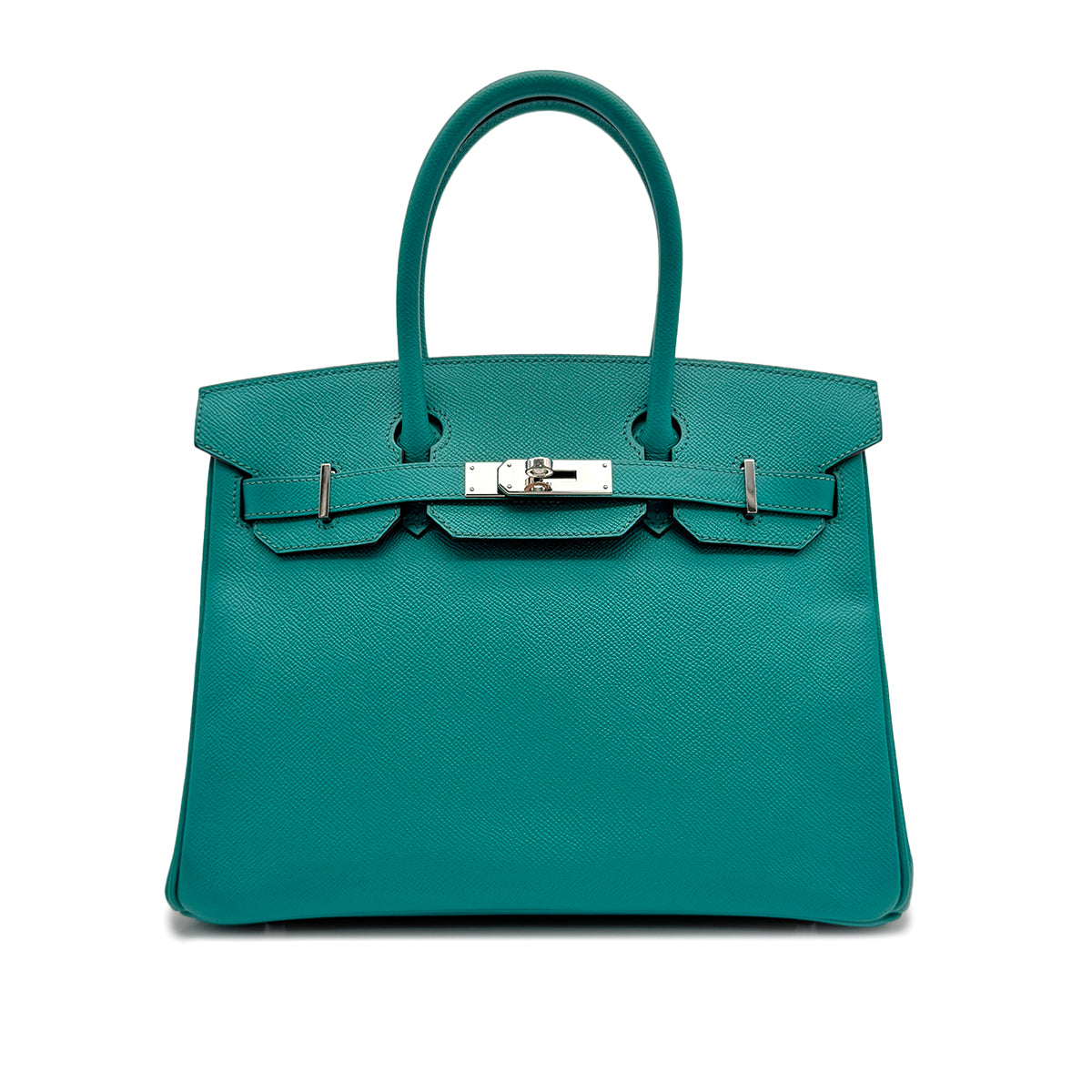 HERMES BIRKIN 30 BLUE PAON VEAU EPSOM HAND BAG X PHW 90307207