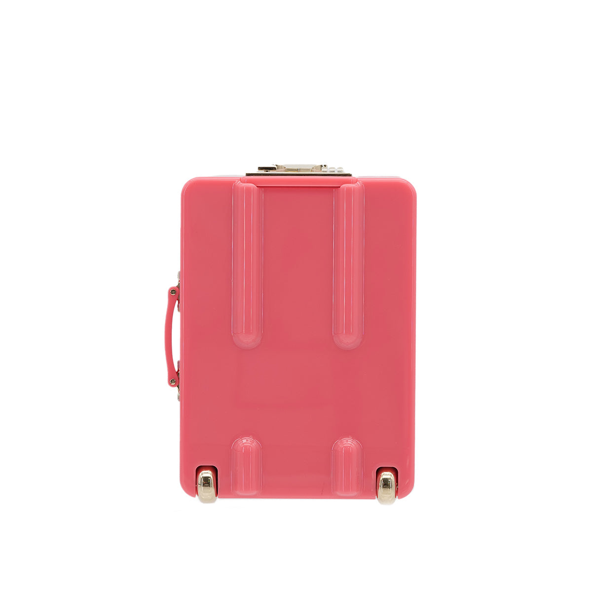 CHANEL EVENING IN THE AIR SUITCASE CHAIN SHOULDER BAG PINK PLASTIC LEATHER 90307214