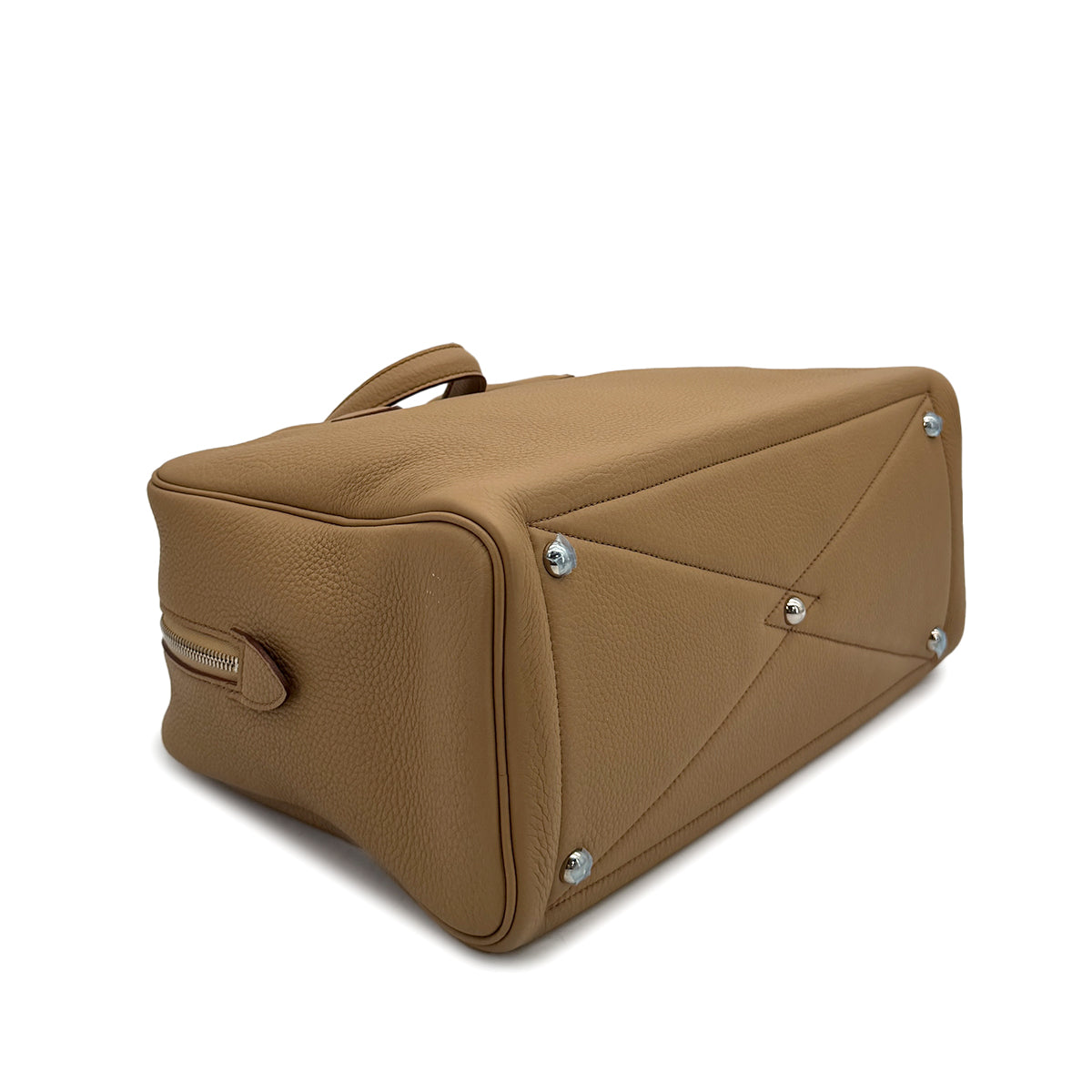 HERMES VICTORIA 35 TABAC CAMEL TAURILLON CLEMENCE HAND BAG □L PHW 90307381
