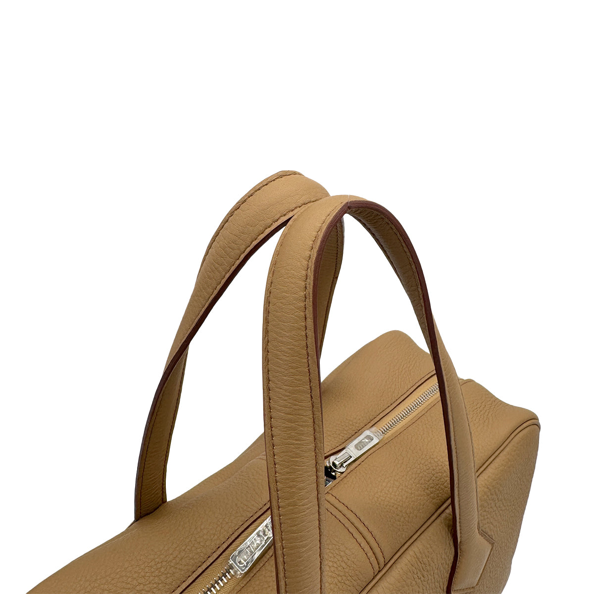 HERMES VICTORIA 35 TABAC CAMEL TAURILLON CLEMENCE HAND BAG □L PHW 90307381