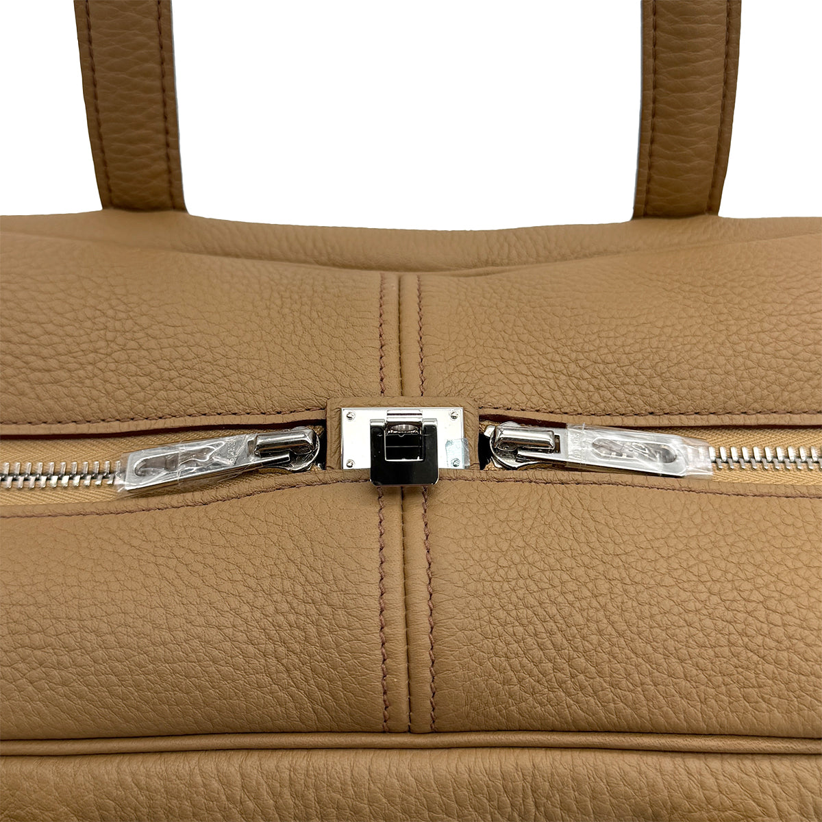 HERMES VICTORIA 35 TABAC CAMEL TAURILLON CLEMENCE HAND BAG □L PHW 90307381