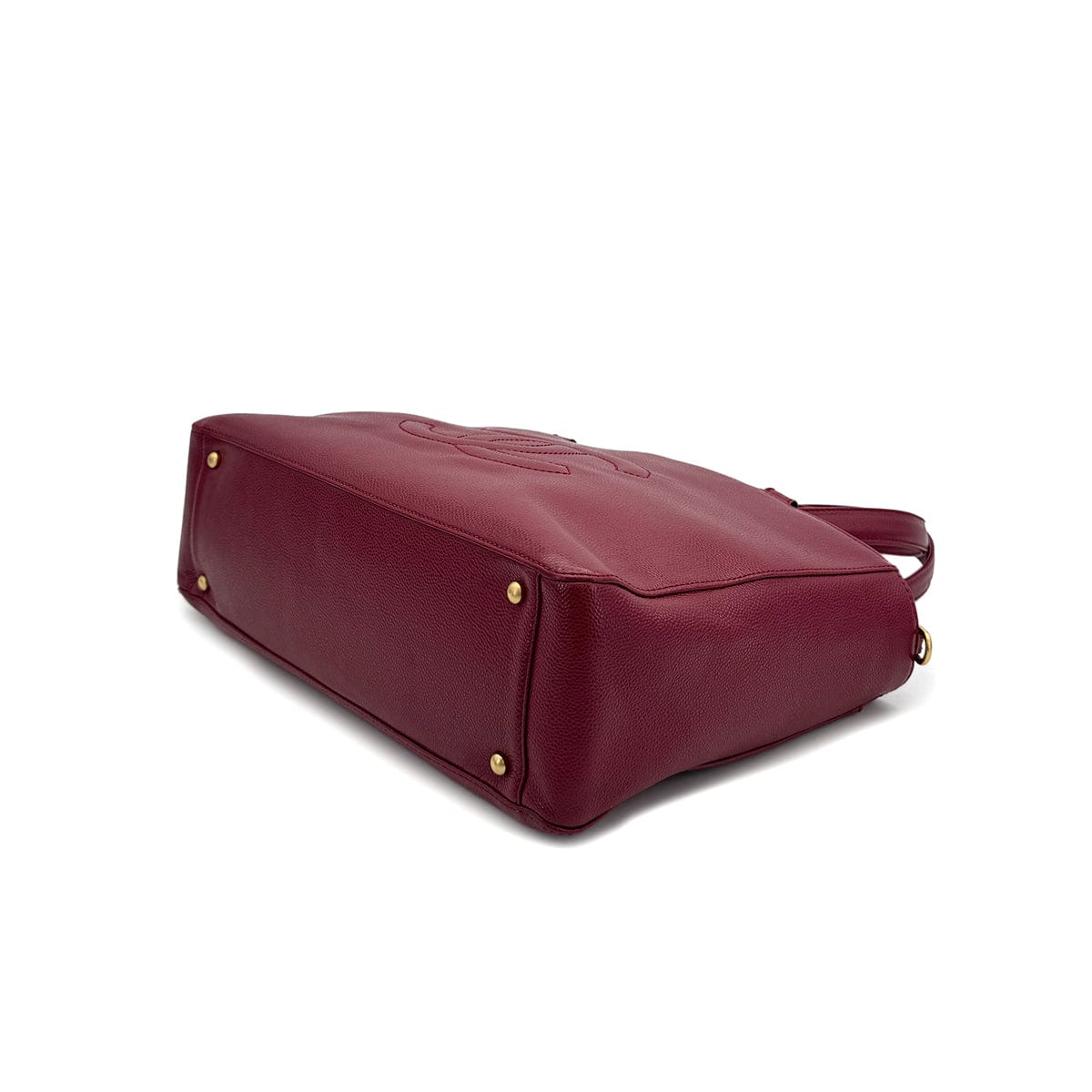 CHANEL VINTAGE COCOMARK TOTE SHOULDER BAG RED CAVIAR SKIN 90307804