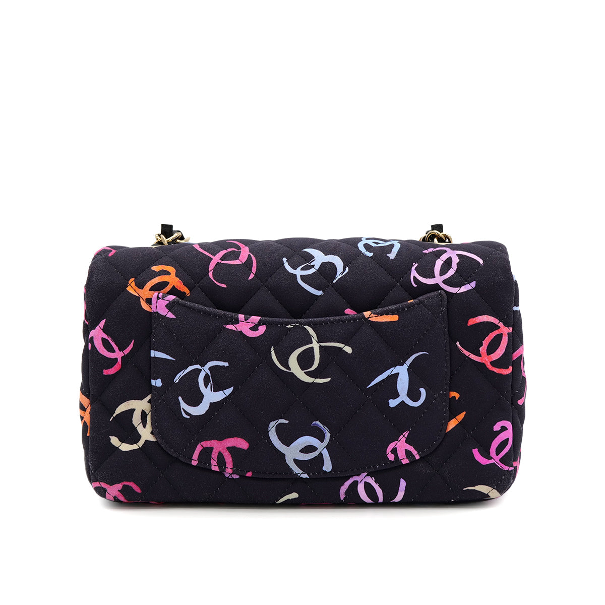 CHANEL MINI MATELASSE 20 CHAIN SHOULDER BAG NAVY CANVAS 90308261