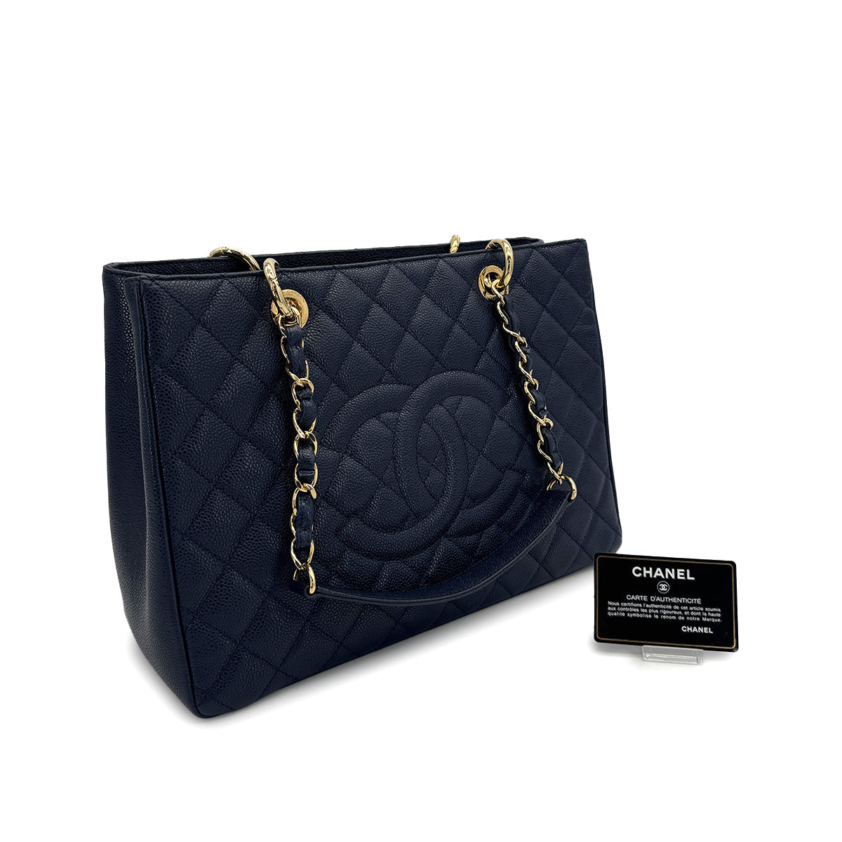 CHANEL GST COCOMARK CHAIN TOTE BAG NAVY CAVIAR SKIN 90308979 - PURPOSE