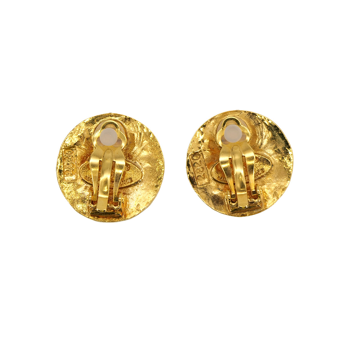 CHANEL VINTAGE EARRINGS ROUND COCOMARK GOLD 28 ACCESSORY 90309007 - PURPOSE
