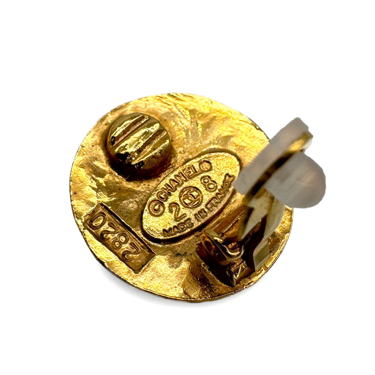 CHANEL VINTAGE EARRINGS ROUND COCOMARK GOLD 28 ACCESSORY 90309007 - PURPOSE