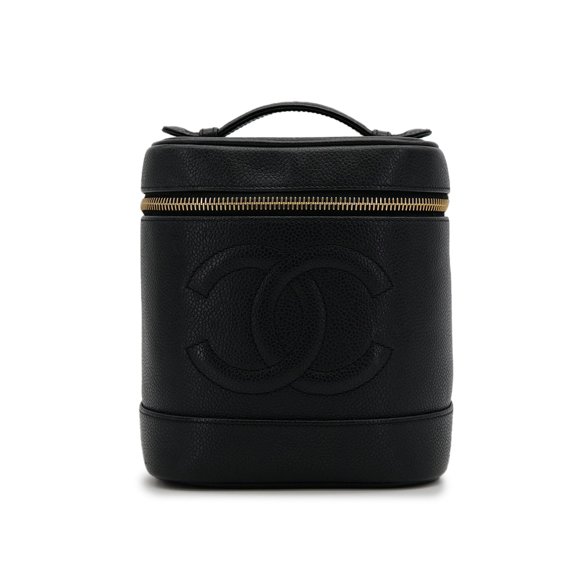 CHANEL VINTAGE VANITY HAND BAG BLACK CAVIAR SKIN 90309246 - PURPOSE