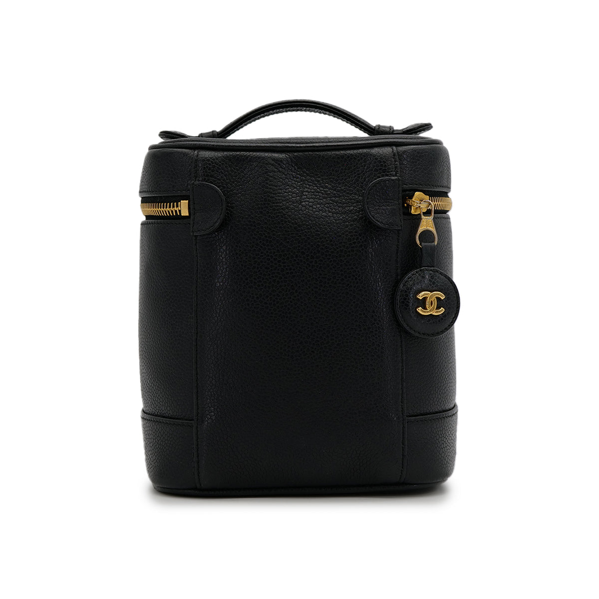 CHANEL VINTAGE VANITY HAND BAG BLACK CAVIAR SKIN 90309246 - PURPOSE