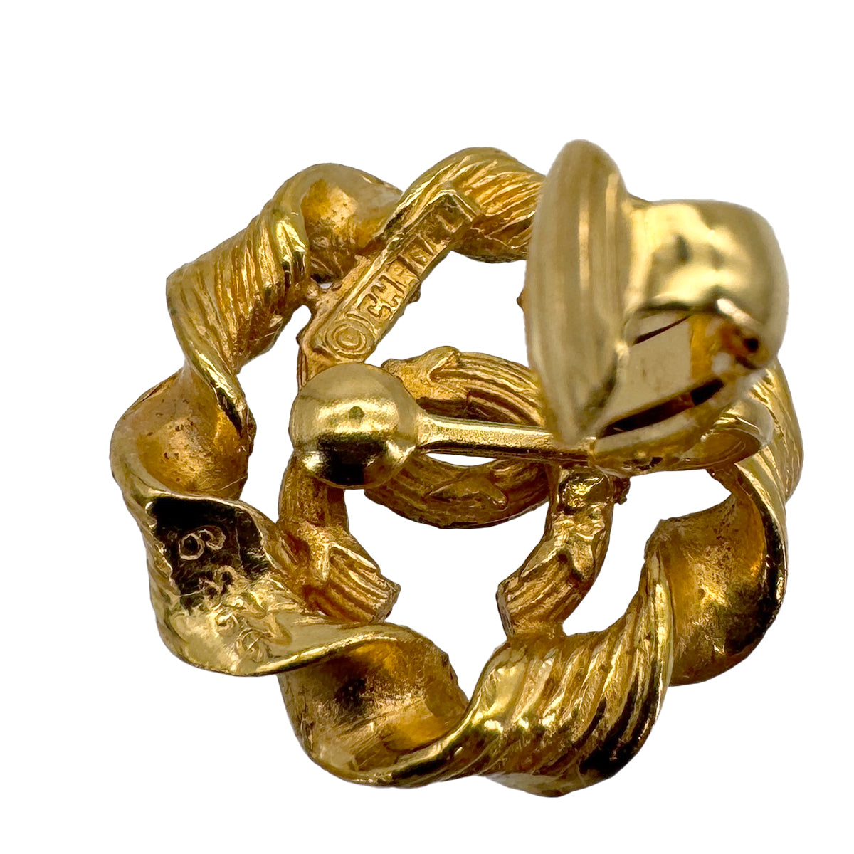 CHANEL VINTAGE EARRINGS COCOMARK ROUND TWIST GOLD ACCESSORY 90309747 - PURPOSE