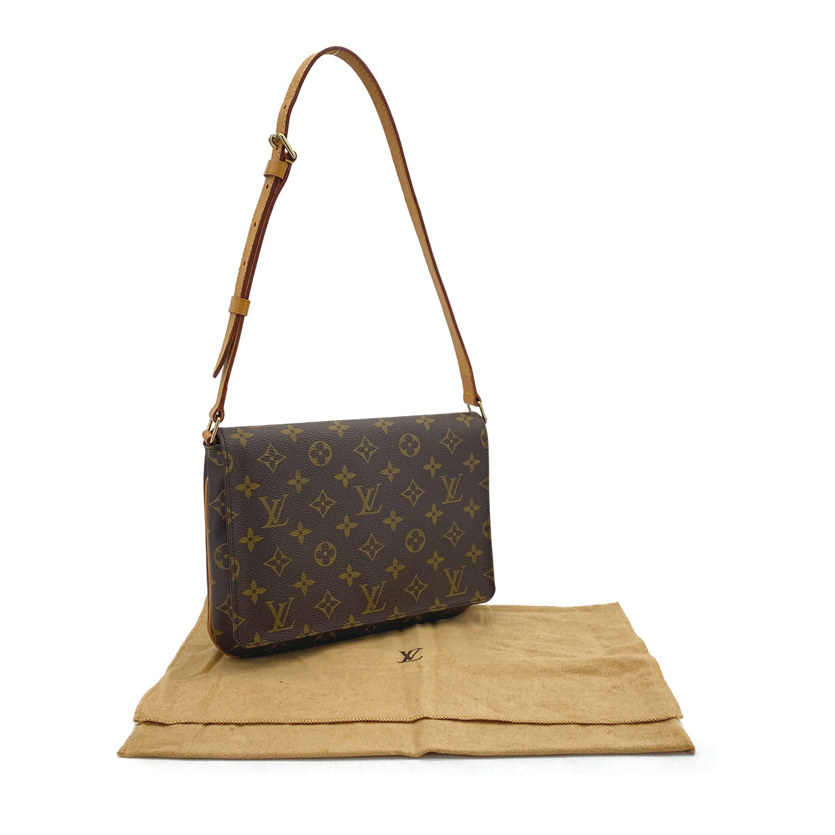 LOUIS VUITTON MONOGRAM MUSETTE TANGO SHORT SHOULDER BAG BROWN M51257 90309790 - PURPOSE