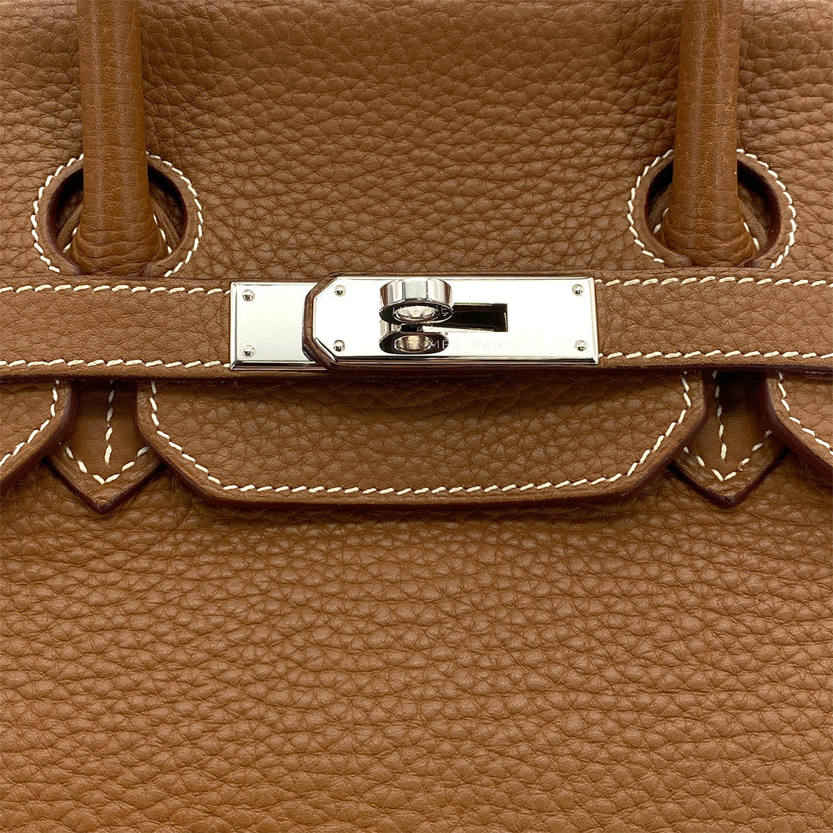 HERMES BIRKIN 35 GOLD TAURILLON CLEMENCE HAND BAG □L PALLADIUM HARDWARE 90310133 - PURPOSE