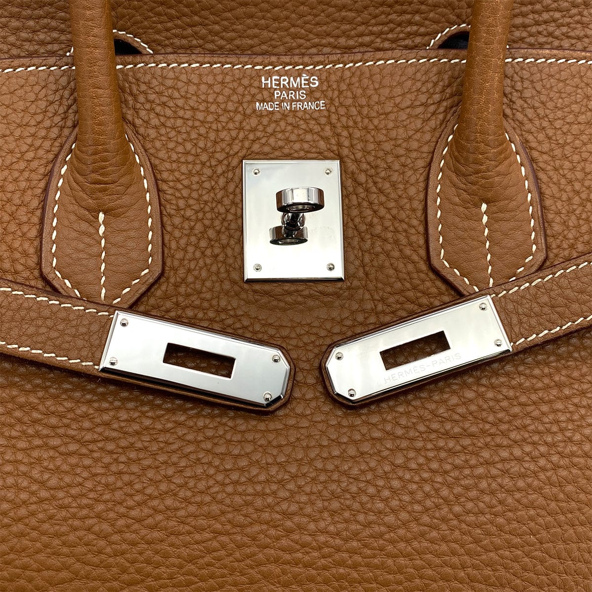 Luxury Promise Japan HERMES BIRKIN 35 GOLD TAURILLON CLEMENCE HAND BAG □L PALLADIUM HARDWARE 90310133
