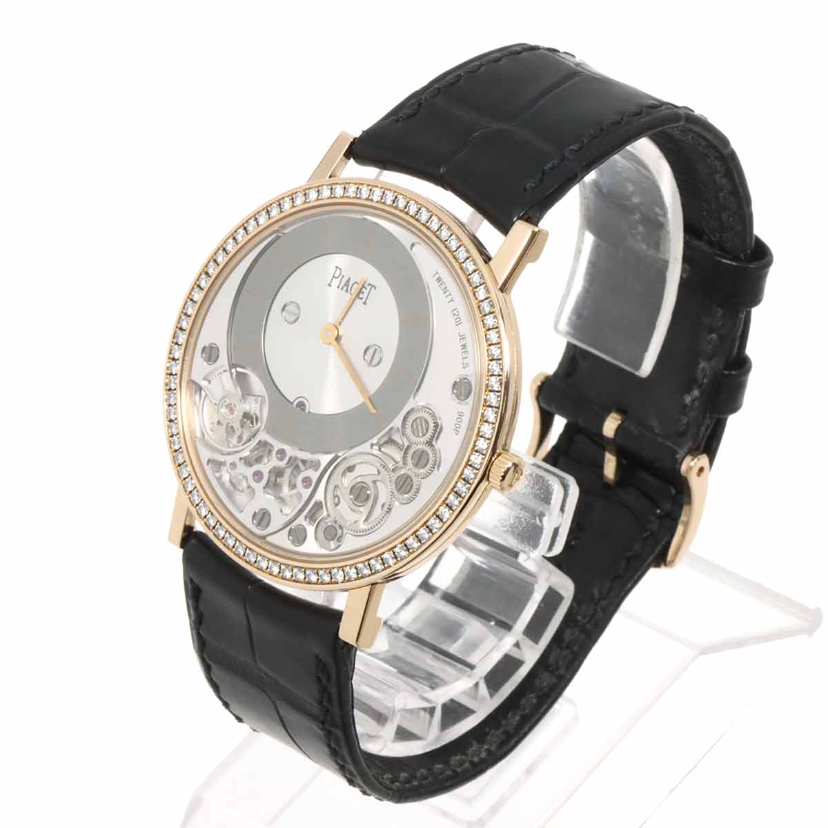 PIAGET Altiplano G0A40013 Men's Watch, Diamond Bezel, Skeleton, 18K Pink Gold, Manual Winding, Altiplano, Piaget 90310212