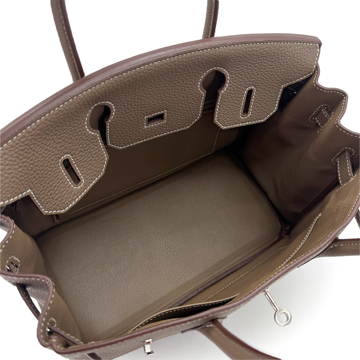 HERMES BIRKIN 30 ETOUPE TOGO HAND BAG R PALLADIUM HARDWARE 90310322 - PURPOSE