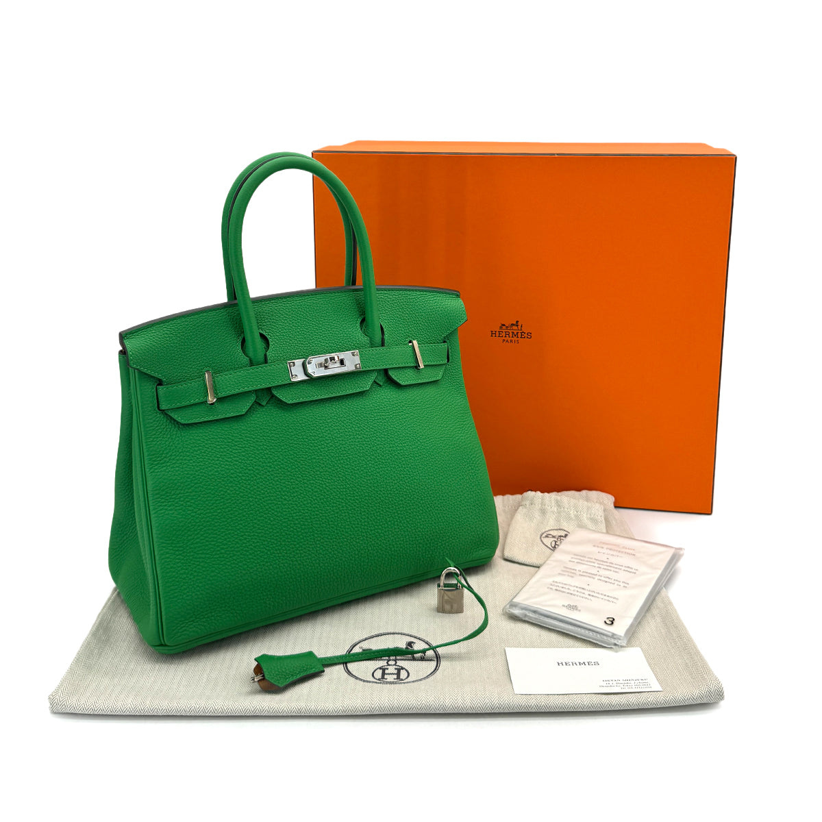 HERMES BIRKIN 30 VERSO BAMBOU CARAMEL TOGO HAND BAG Y PALLADIUM HARDWARE 90310333 - PURPOSE