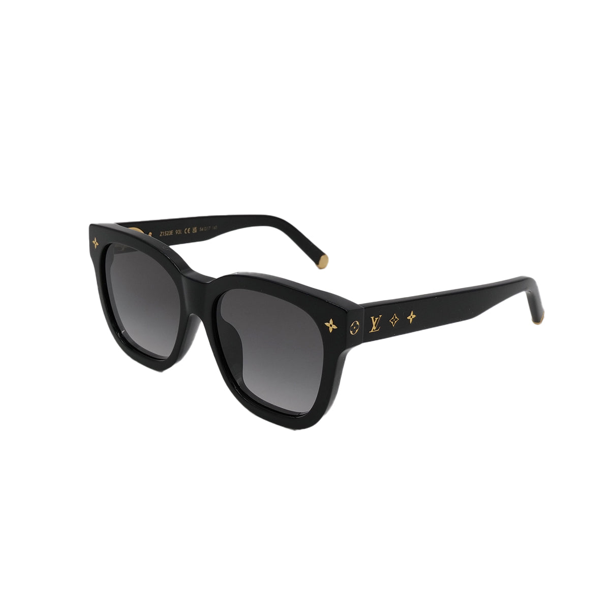 LOUIS VUITTON MY MONOGRAM SQUARE SUNGLASSES BLACK GOLD EYEWEAR Z1523E 90313326