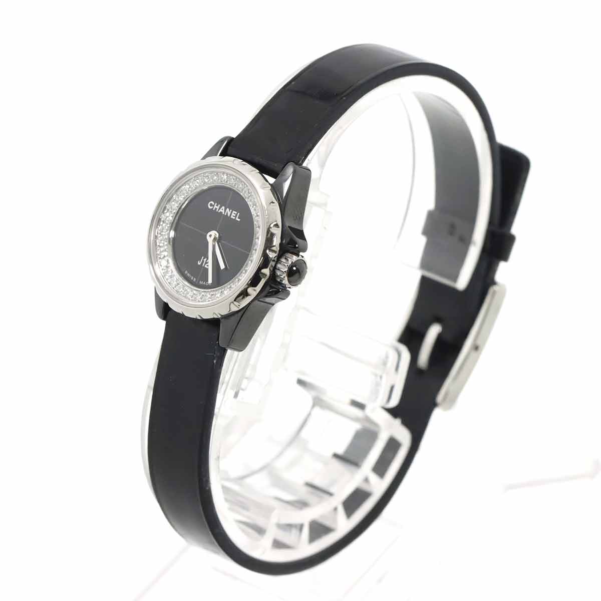 Luxury Promise CHANEL J12 XS H4663 Women's Watch, Diamond Bezel, Black Ceramic Quartz Watch, Chanel 90315240