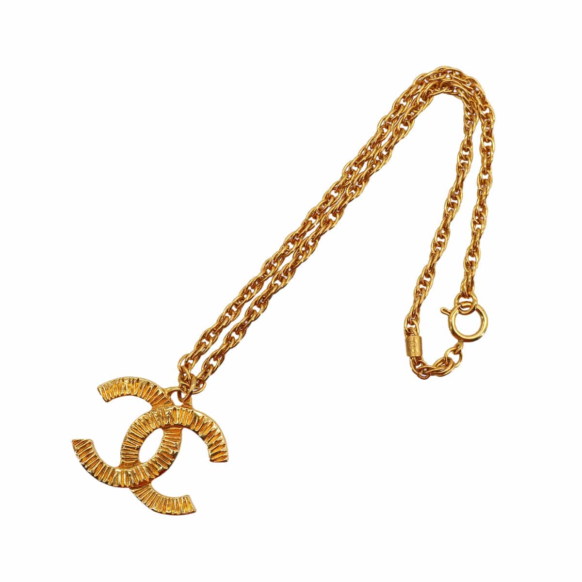 VINTAGE CHANEL NECKLACE COCOMARK GOLD ACCESSORY 90321138