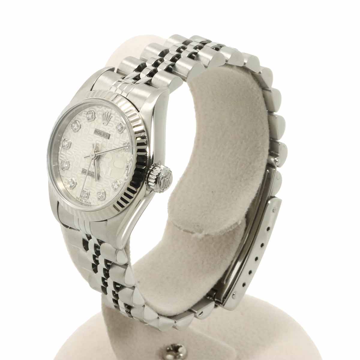 ROLEX Datejust 69174G A-series Ladies' Watch, 10-diamond, Silver, Computer, 18K White Gold, Automatic Movement, Datejust Rolex 90323462