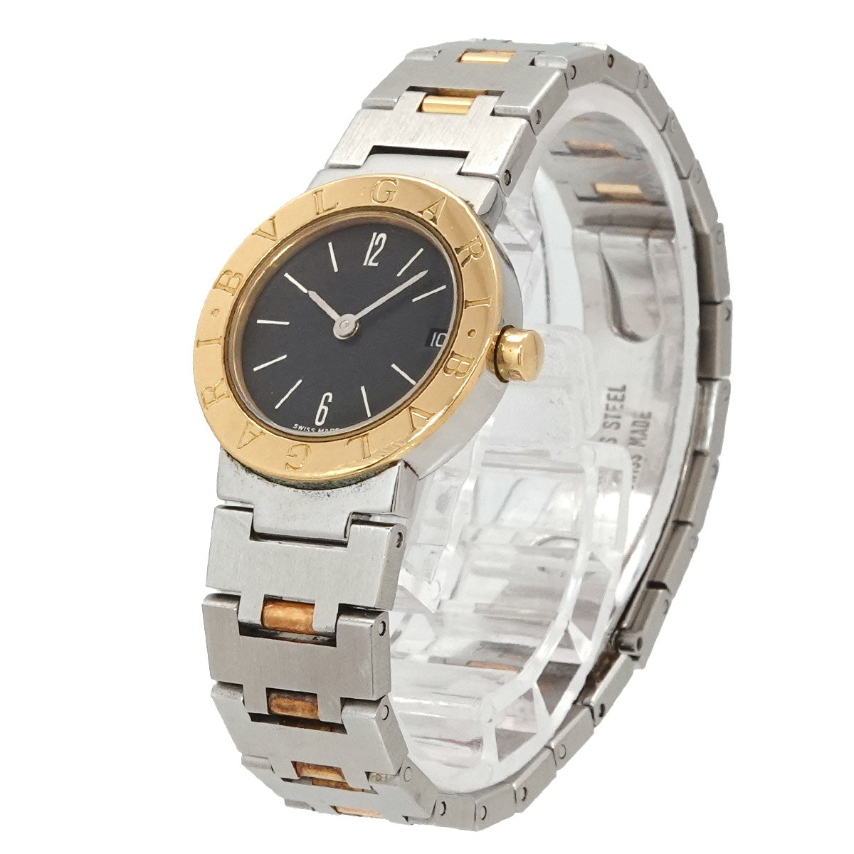 BVLGARI Bulgari Bulgari Combination BB23SGD Vintage Ladies Watch Date Black YG Yellow Gold Quartz Watch BVLGARI BVLGARI 90328998