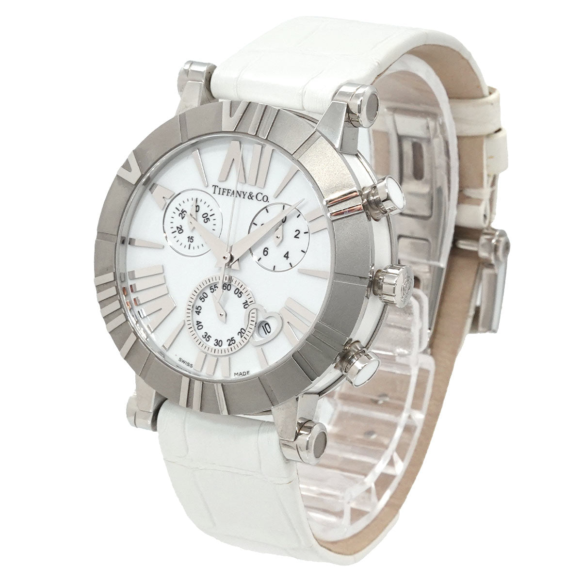 TIFFANY&Co. Atlas Chronograph Heart Date Z1301 32 11A20A71A Women's Watch White Quartz Watch Atlas Tiffany 90329172