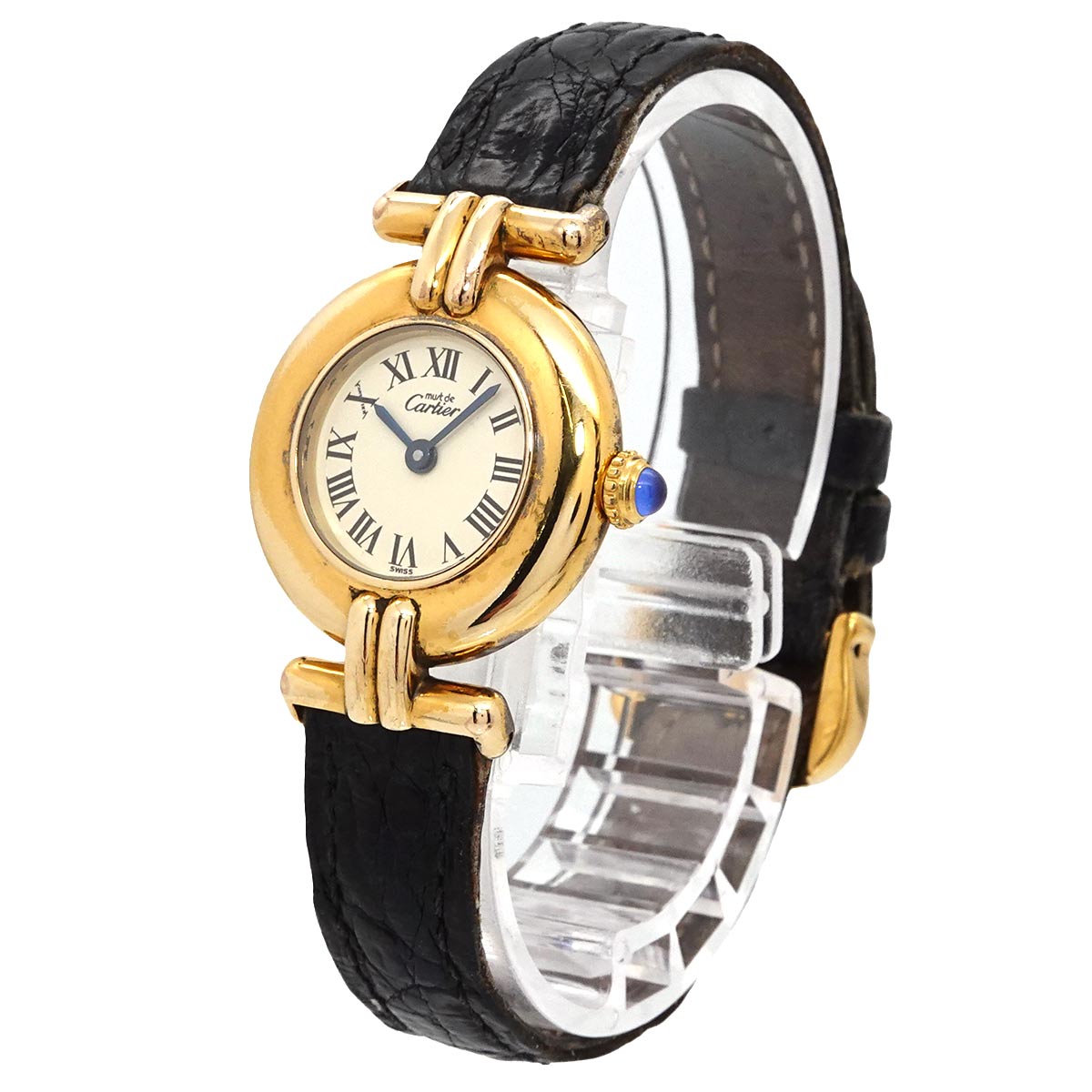 Cartier Mustcolisee Vermeil SM W1000653 Vintage Ladies' Watch, Ivory, SV925, Quartz Watch, Mustcolisee Vermeil, Cartier 90336092