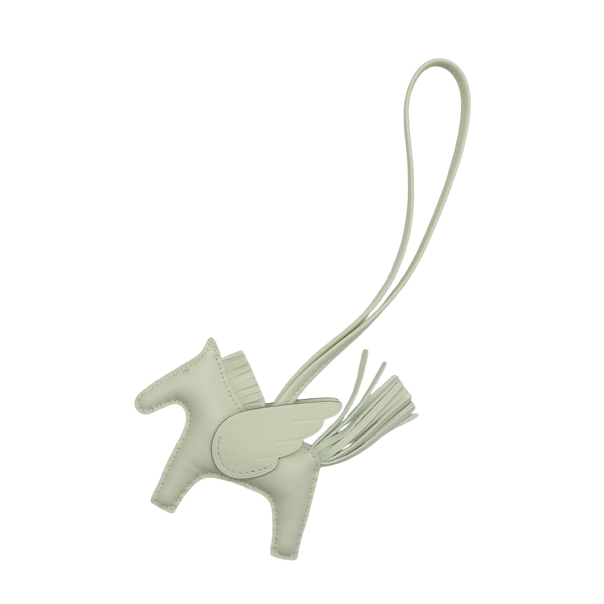 HERMES BAG CHARM RODEO PEGASUS PM VERT PEPPERMINT AGNEAU MILO VEAU SWIFT 2023 B STAMP 90343337