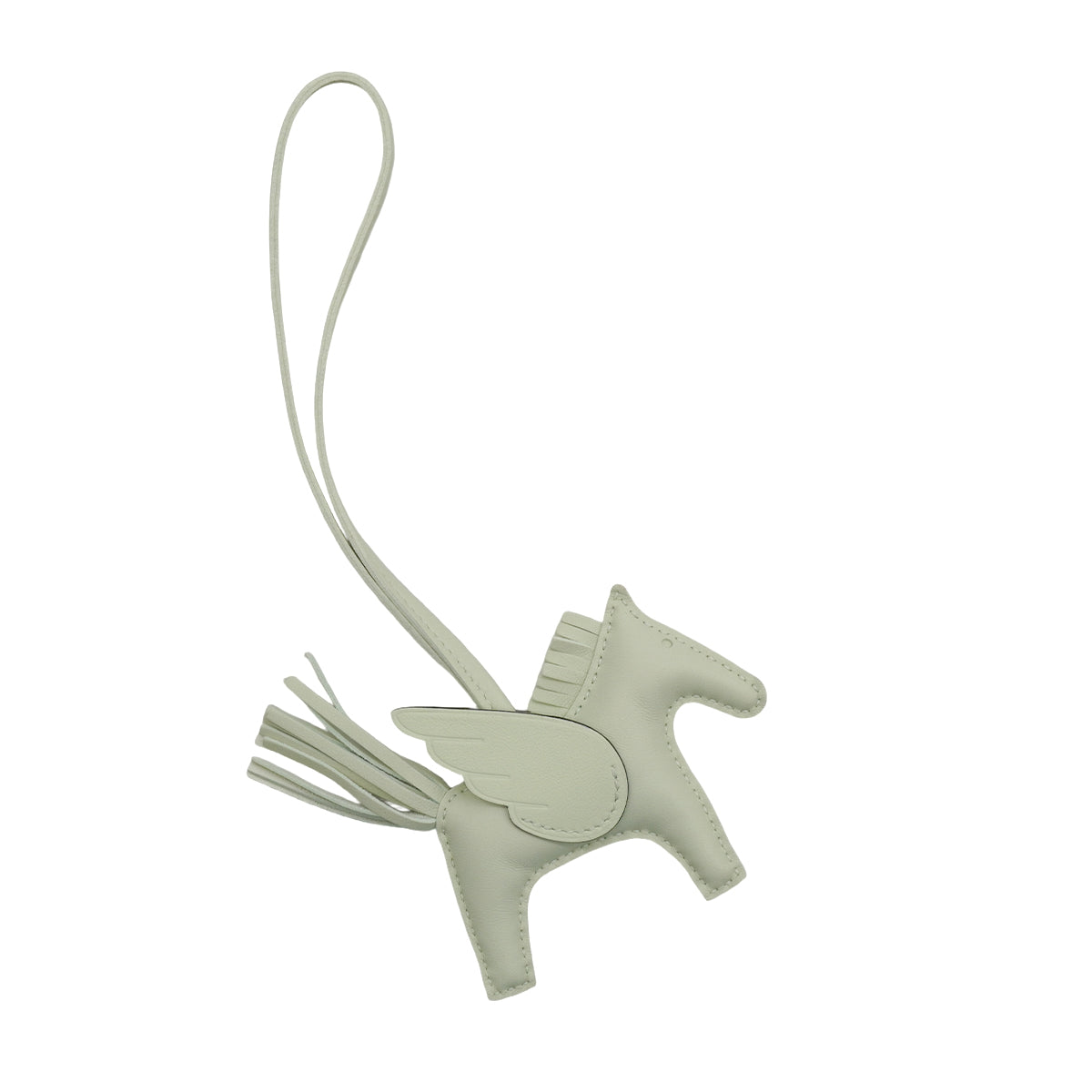 HERMES BAG CHARM RODEO PEGASUS PM VERT PEPPERMINT AGNEAU MILO VEAU SWIFT 2023 B STAMP 90343337