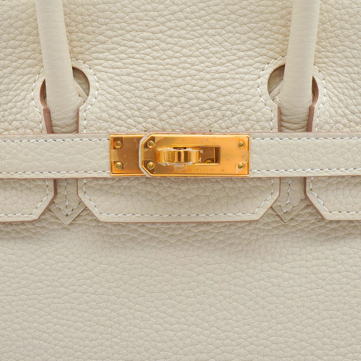 HERMES BIRKIN 25 CRAIE TOGO HAND BAG 2023 B STAMP GOLD HARDWARE 90344357