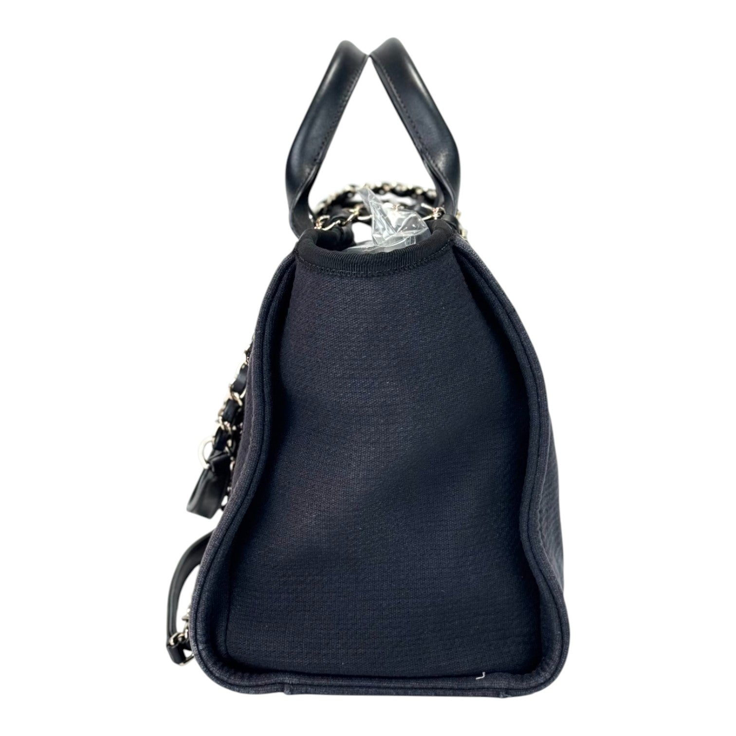 Chanel Dark Blue Deauville Small Tote Bag