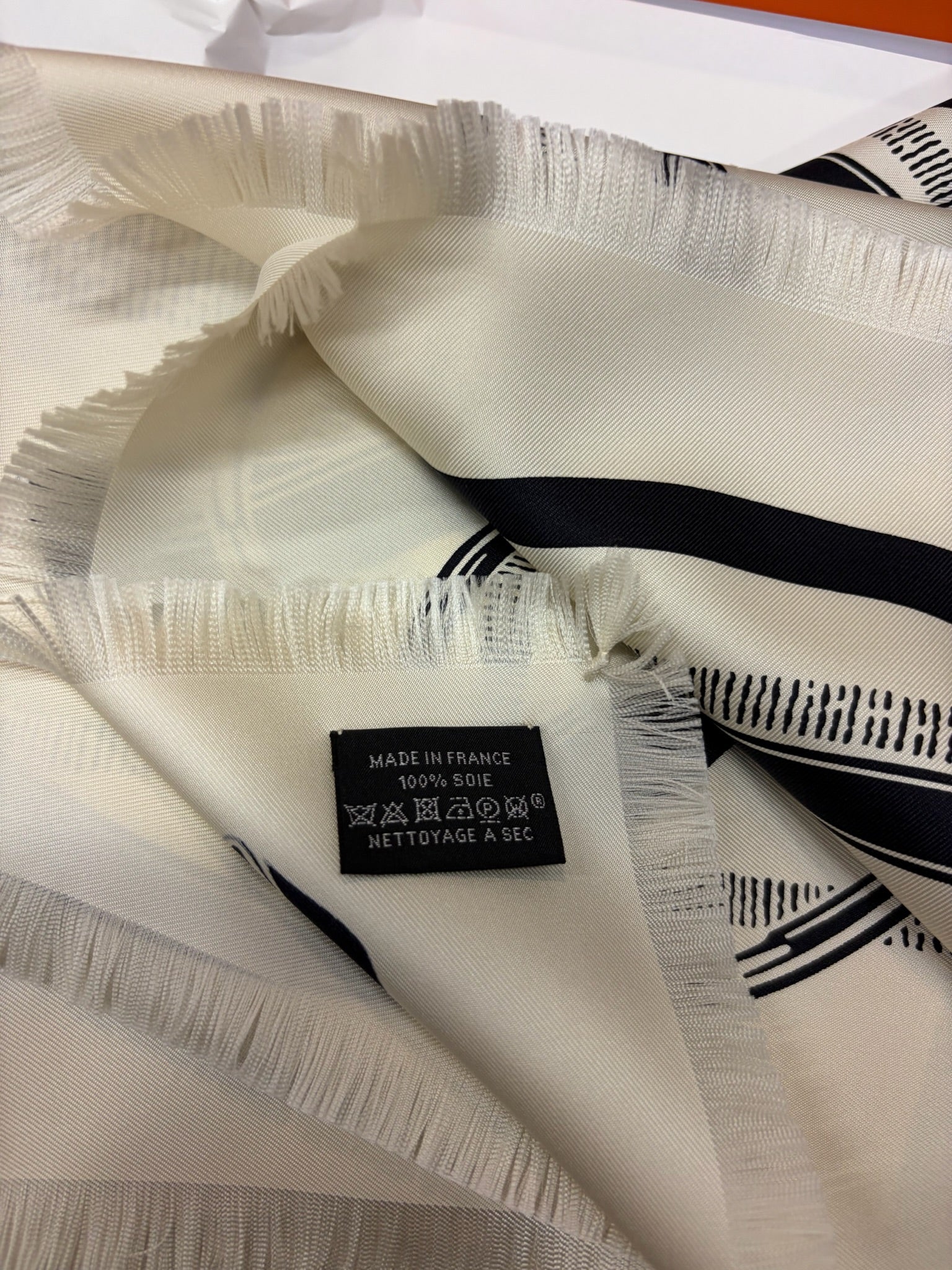 Hermes  Grand Manege Fringed Scarf 80