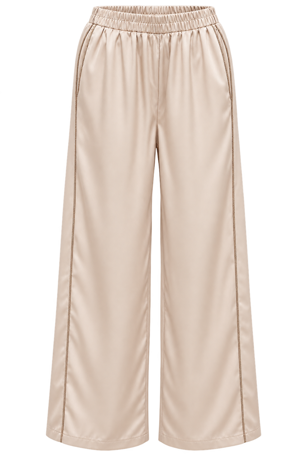 TROUSER WENDY SIDE PIPPING ORGANZA GOLD MCL13238